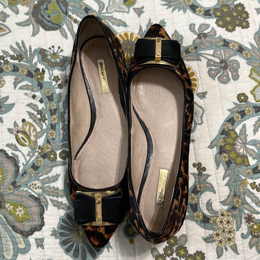 Louise et‎ Cie Bromley Genuine Cow Hair Animal Print Bow Flats Size 8.5 - Picture 6 of 10